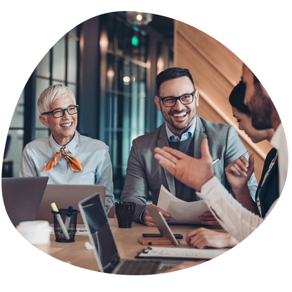 Professionals at a table having a meeting